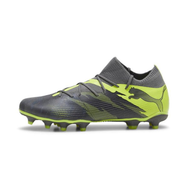 FUTURE 7 MATCH RUSH FG/AG Men's Football Boots in Strong Gray/Cool Dark Gray/Electric Lime, Size 10.5, Textile by PUMA Shoes