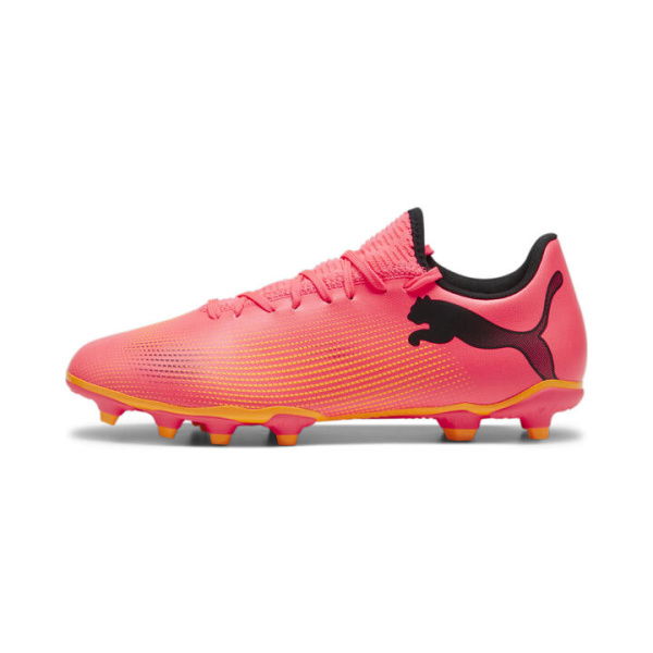 FUTURE 7 PLAY FG/AG Men's Football Boots in Sunset Glow/Black/Sun Stream, Size 10.5, Textile by PUMA Shoes