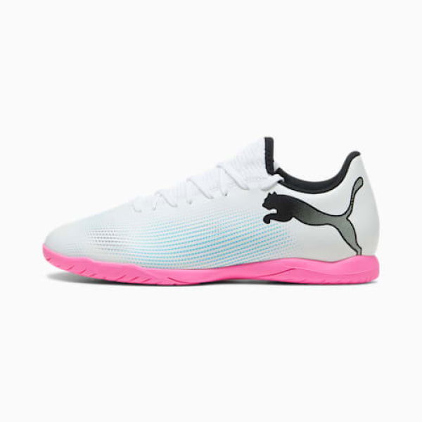 FUTURE 7 PLAY IT Men's Football Boots in White/Black/Poison Pink, Size 9.5, Textile by PUMA Shoes