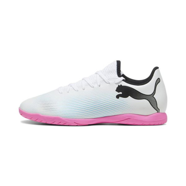 FUTURE 7 PLAY IT Men's Football Boots in White/Black/Poison Pink, Textile by PUMA Shoes