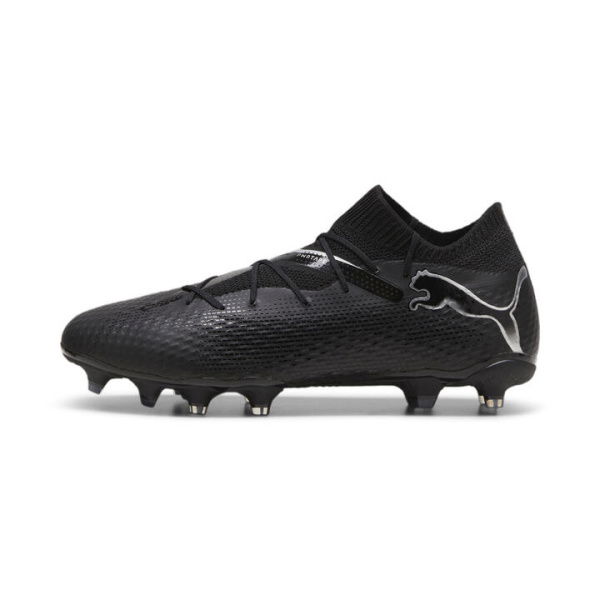 FUTURE 7 PRO FG/AG Unisex Football Boots in Black/Silver, Size 7.5, Textile by PUMA Shoes