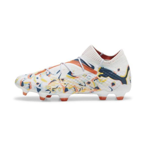 FUTURE 7 ULTIMATE CREATIVITY FG/AG Men's Football Boots in White/Ocean Tropic/Turquoise Surf, Textile by PUMA Shoes