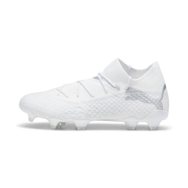 FUTURE 7 ULTIMATE FG/AG Unisex Football Boots in Silver/White, Textile by PUMA Shoes