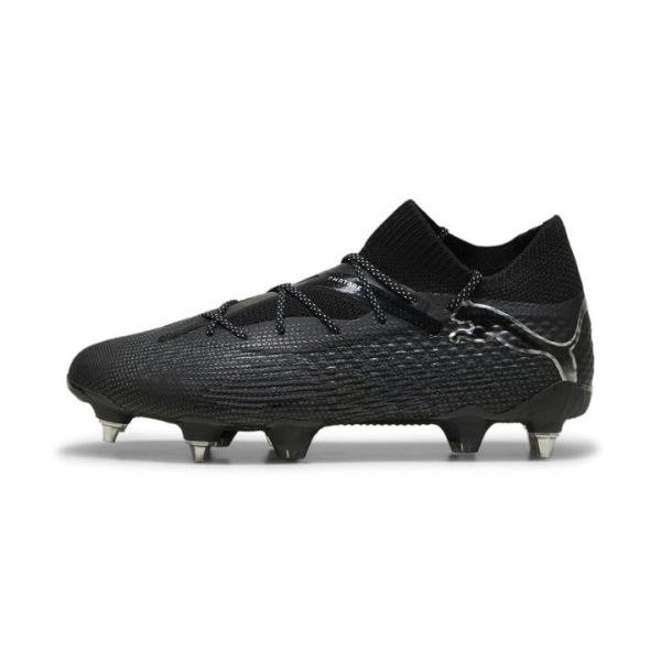 FUTURE 7 ULTIMATE MxSG Unisex Football Boots in Black/Silver, Size 10, Textile by PUMA Shoes