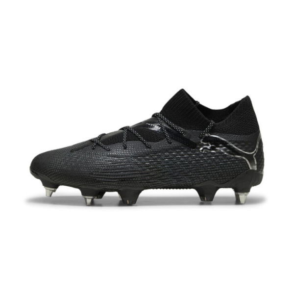 FUTURE 7 ULTIMATE MxSG Unisex Football Boots in Black/Silver, Size 10.5, Textile by PUMA Shoes