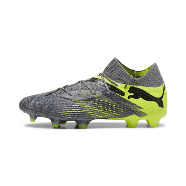 FUTURE 7 ULTIMATE RUSH FG/AG Men's Football Boots in Strong Gray/Cool Dark Gray/Electric Lime, Size 14, Textile by PUMA Shoes