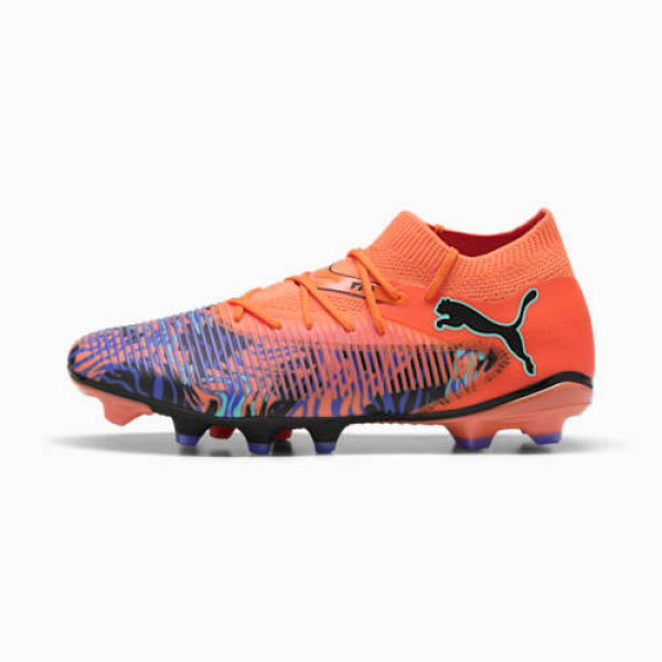 FUTURE 8 MATCH CREATIVITY FG/AG Unisex Football Boots in Orange Poppy/Black/Dark Amethyst, Size 7, Textile by PUMA Shoes