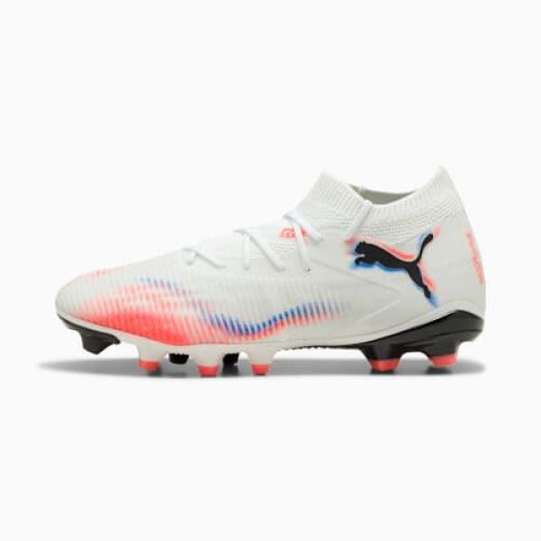 FUTURE 8 MATCH FG/AG Football Boots Women in White/Black/Glowing Red, Size 6, Textile by PUMA Shoes