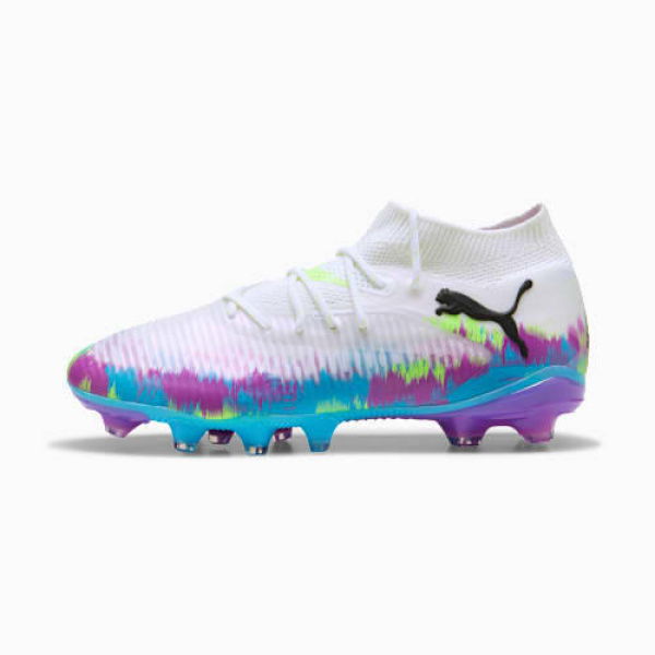 FUTURE 8 PRO BRILLIANCE FG/AG Football Boots Women in White/Fizzy Apple/Bright Aqua, Size 7, Textile by PUMA Shoes