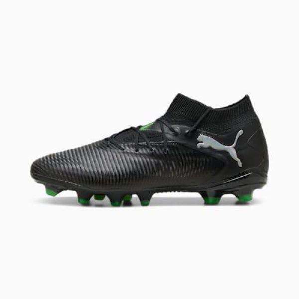 FUTURE 8 PRO FG/AG Football Boots in Black/Cool Light Gray/Fluo Green, Size 7.5, Textile by PUMA