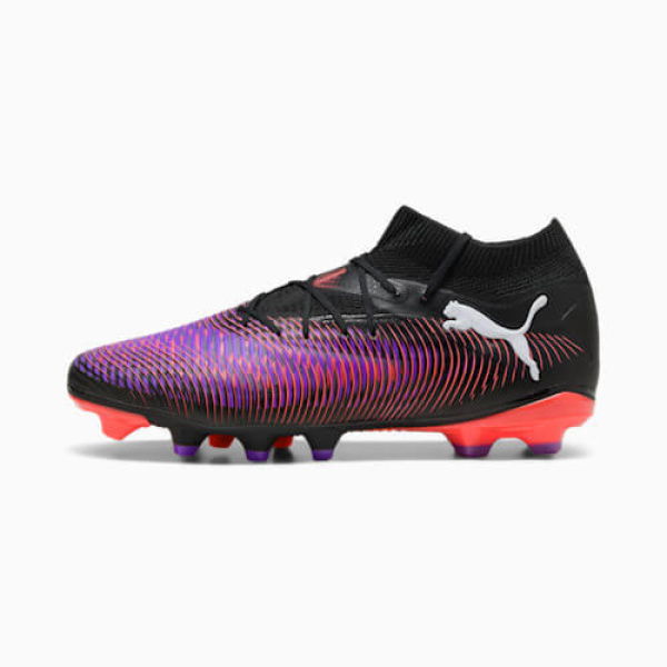 FUTURE 8 PRO FG/AG Football Boots in Black/White/Glowing Red, Size 8.5, Textile by PUMA