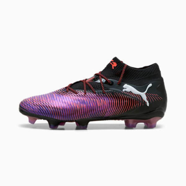 FUTURE 8 ULTIMATE FG Football Boots in Black/White/Glowing Red, Size 4, Textile by PUMA