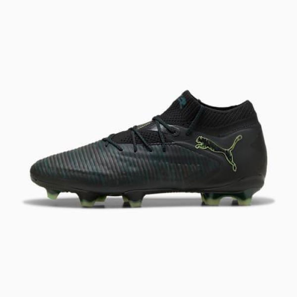 FUTURE 8 ULTIMATE FG Unisex Football Boots in Black/Fizzy Light/Green Terrain, Size 4.5, Textile by PUMA Shoes