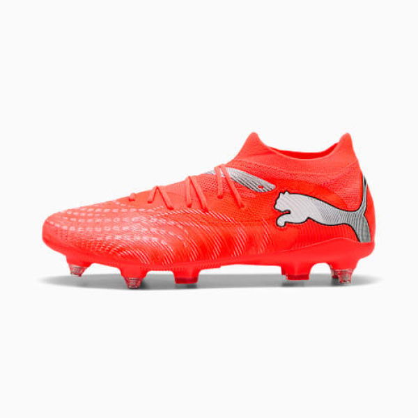 FUTURE 9 MATCH MxSG Football Boots Unisex in Glowing Red/White/Black, Textile by PUMA Shoes