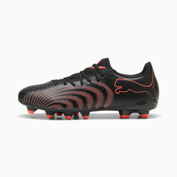 FUTURE 9 PLAY FG/AG Unisex Football Boots in Black/Glowing Red/Strong Gray, Size 14, Textile by PUMA Shoes