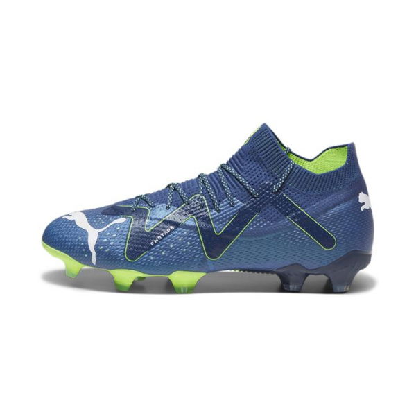 FUTURE ULTIMATE FG/AG Men's Football Boots in Persian Blue/White/Pro Green, Size 4, Textile by PUMA Shoes