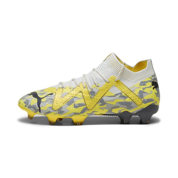 FUTURE ULTIMATE FG/AG Women's Football Boots in Sedate Gray/Asphalt/Yellow Blaze, Size 10, Textile by PUMA Shoes