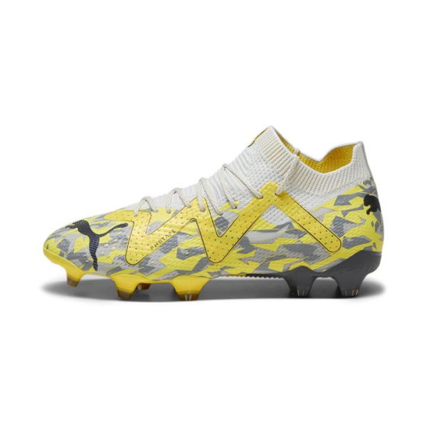 FUTURE ULTIMATE FG/AG Women's Football Boots in Sedate Gray/Asphalt/Yellow Blaze, Size 6, Textile by PUMA Shoes