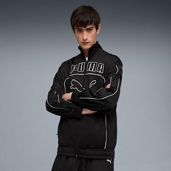 FUTURE.PUMA.ARCHIVE Relaxed Track Jacket Unisex in Black, Size Small, Polyester