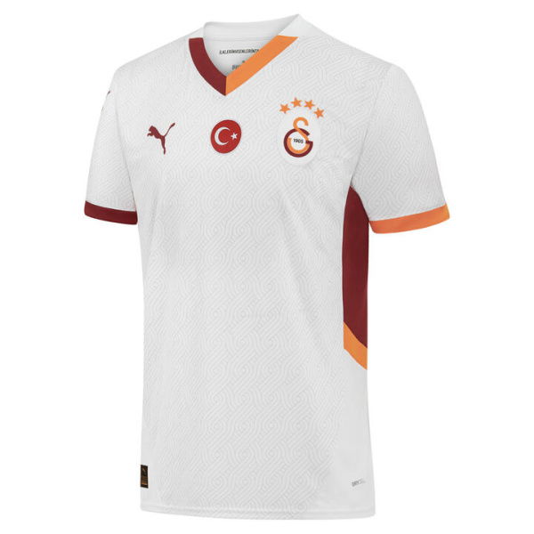 Galatasaray SK 24/25 Away Men's Jersey Shirt in White/Red Rhythm, Size Medium, Polyester by PUMA