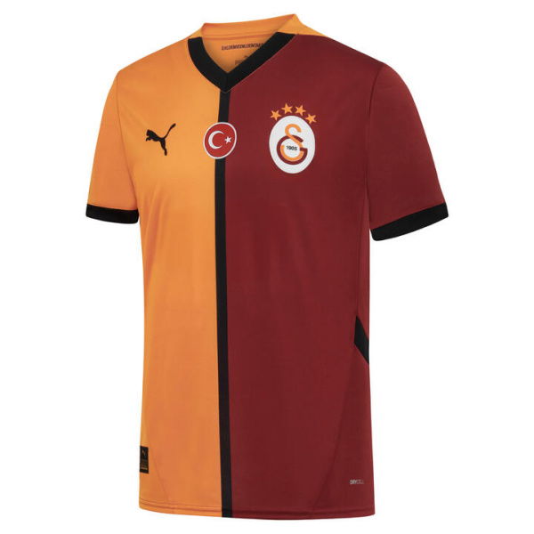 Galatasaray SK 24/25 Home Men's Jersey Shirt in Red Rhythm/Intense Orange, Size Medium by PUMA