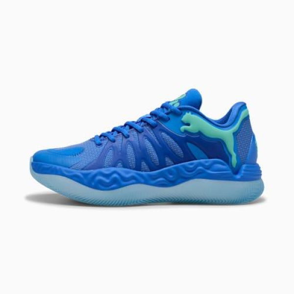 HALI 1 Basketball Shoes Unisex in Blissful Blue/Royal Sapphire, Size 4.5, Synthetic by PUMA Shoes