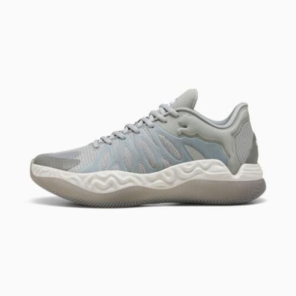 HALI 1 SMOKE Unisex Basketball Shoes in Gray Echo/Feather Gray, Size 6.5, Synthetic by PUMA Shoes