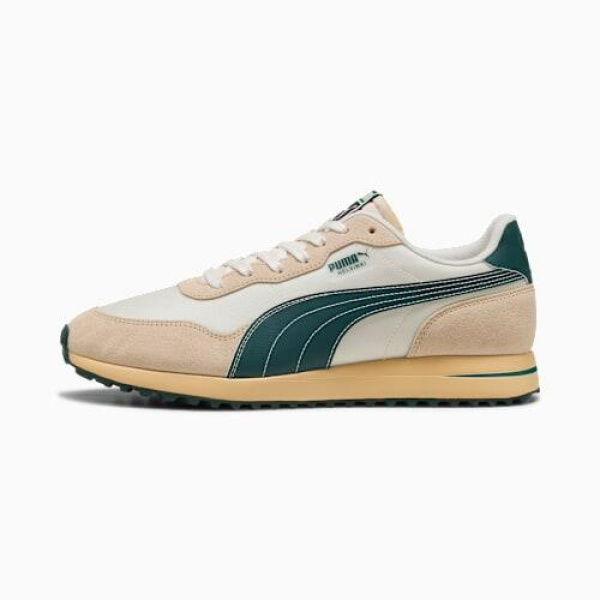 Helsinki Unisex Golf Shoes in Frosted Ivory/Green Terrain/Light Straw, Size 11, Synthetic by PUMA Shoes