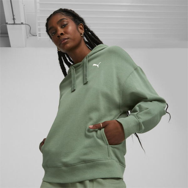 HER Women's Hoodie in Eucalyptus, Size Medium, Cotton by PUMA