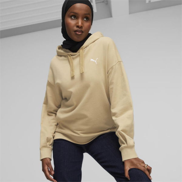 HER Women's Hoodie in Sand Dune, Size Large, Cotton by PUMA