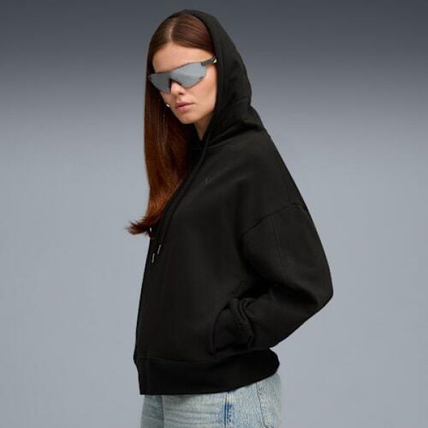 HER Women's Oversized Hoodie in Black, Size Small by PUMA