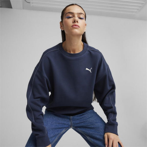 HER Women's Sweatshirt in Club Navy, Size XS, Cotton by PUMA