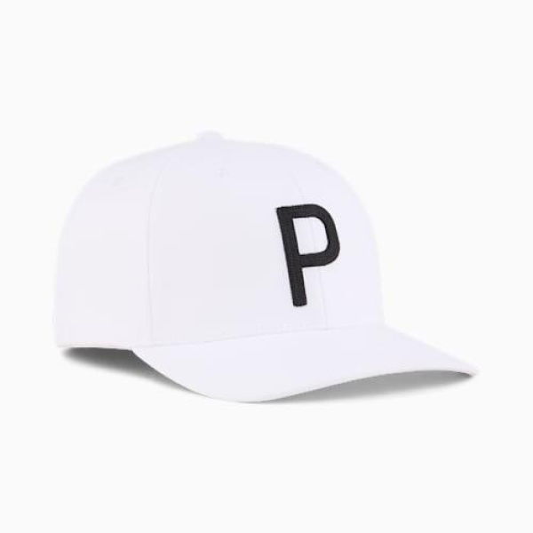 Heritage P Men's Cap in White Glow/Black, Polyester/Cotton by PUMA