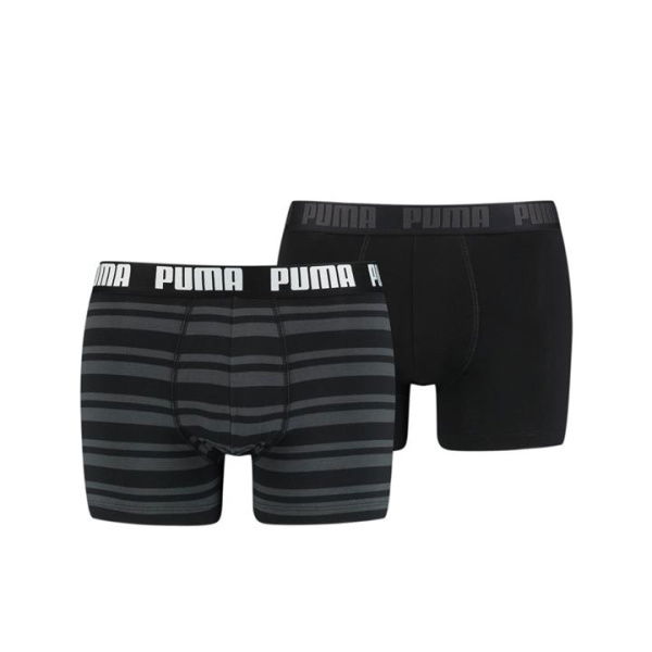 Heritage Stripe Men's Boxers 2 Pack in Black, Size Large by PUMA