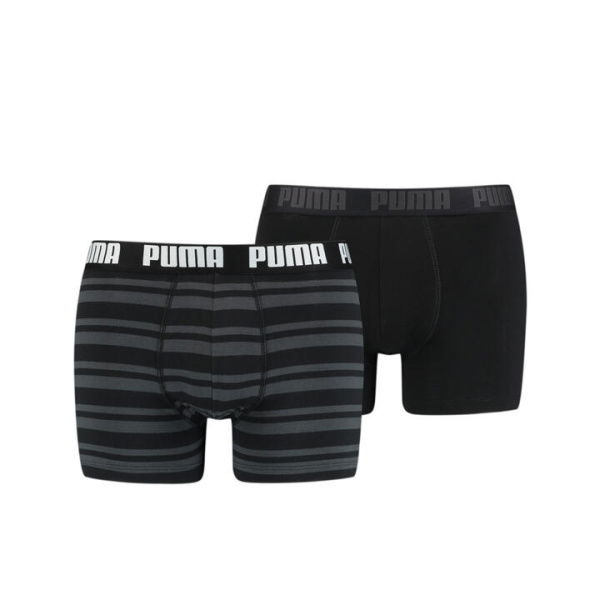 Heritage Stripe Men's Boxers 2 Pack in Black, Size Small by PUMA