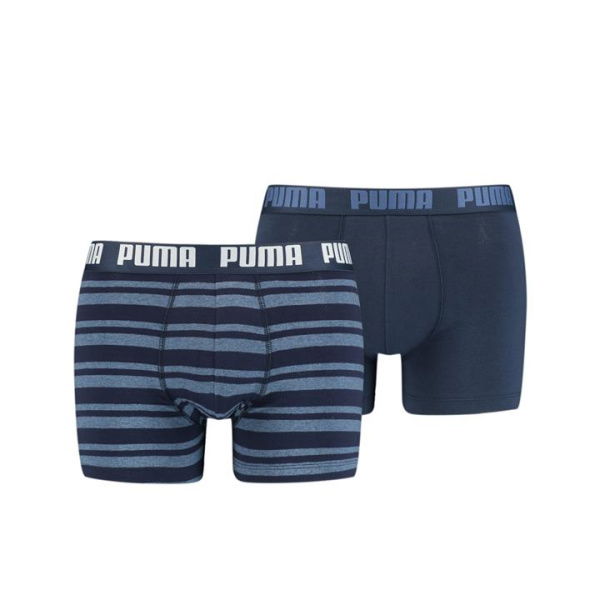 Heritage Stripe Men's Boxers 2 Pack in Denim, Size Large by PUMA