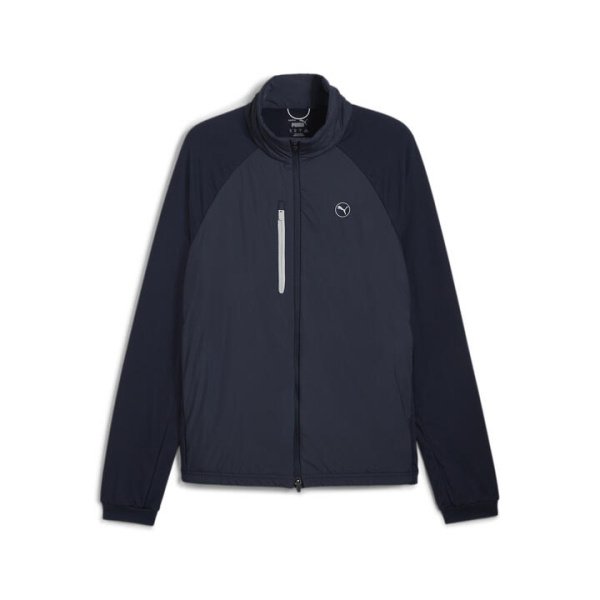 Hielands Men's Golf Jacket in Deep Navy, Size Medium, Polyester by PUMA