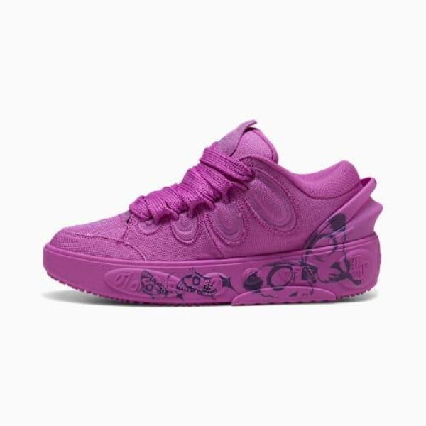 HOOPS x LAFRANCÃ‰ Butterfly Sneakers Unisex in Pure Magenta/Ultra Violet, Size 6.5 by PUMA Shoes