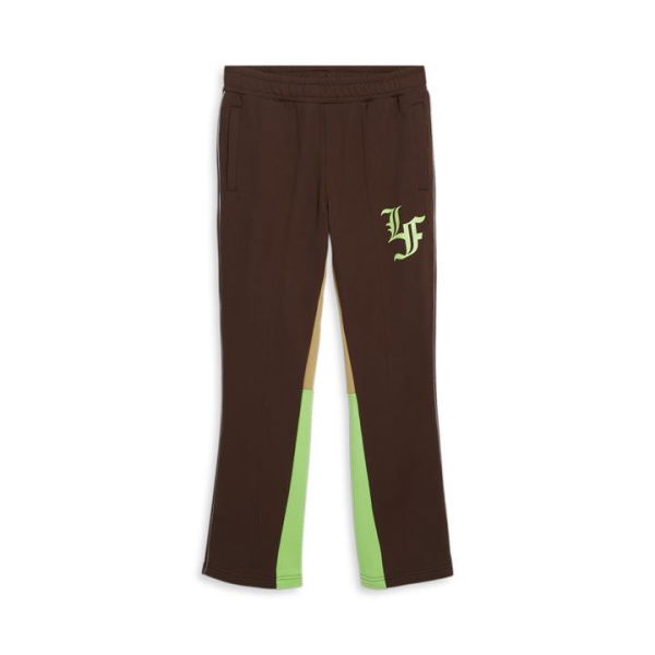 HOOPS x LaFrancÃ© Men's Track Pants in Chestnut Brown/Sand Dune/Green Gecko, Size 2XL, Cotton by PUMA