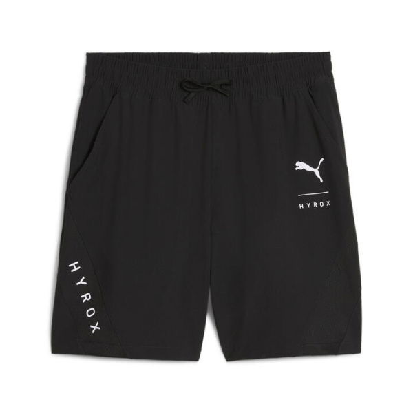 HYROX x Fit HYROX 7 Woven Training Shorts Men in Black/Silver, Size Small by PUMA