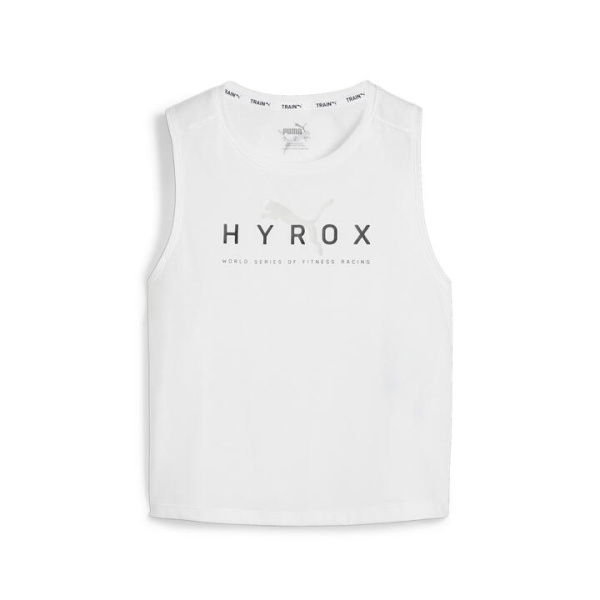 HYROX x Fit Triblend Training Tank Top Women in White, Size Large, Polyester/Viscose/Cotton by PUMA