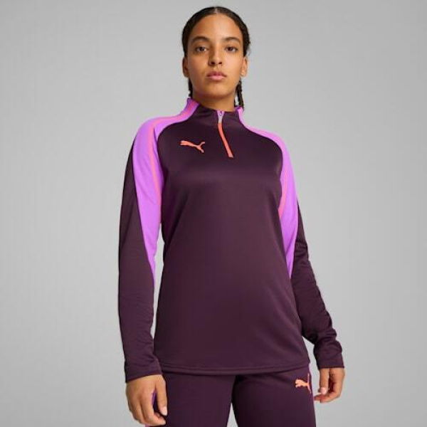 IndividualBLAZE Women's 1/4 Zip Football Top in Midnight Plum, Size Small, Polyester by PUMA