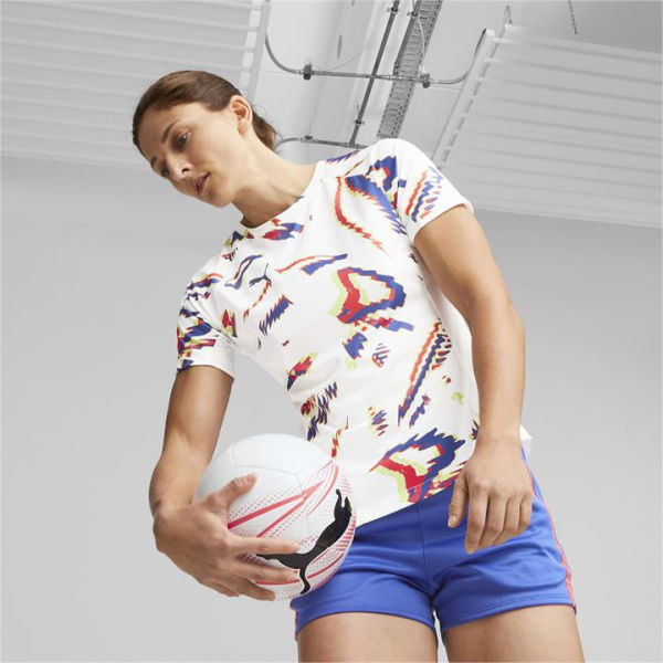 individualBLAZE Women's Football Jersey Shirt in Fire Orchid/White, Size Small, Polyester by PUMA