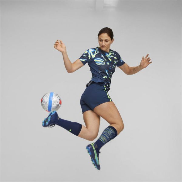 individualBLAZE Women's Football Jersey Shirt in Persian Blue/Pro Green, Size Medium, Polyester by PUMA