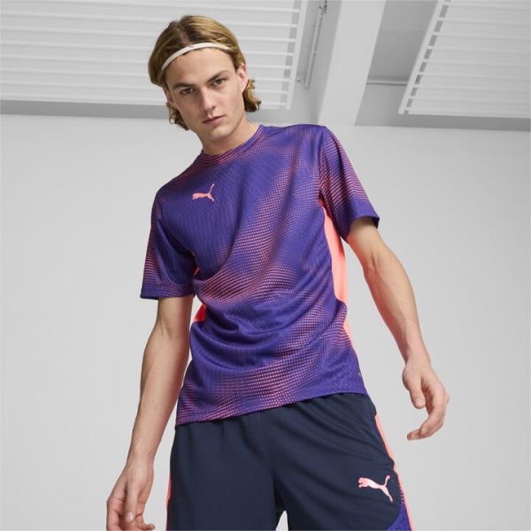 individualFINAL Men's Jersey Shirt in Club Navy/Dark Amethyst, Size Medium, Polyester by PUMA