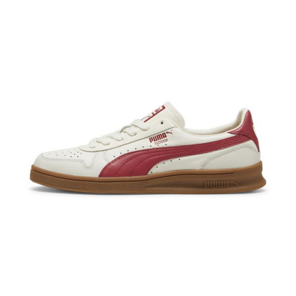 Indoor OG Unisex Sneakers in Frosted Ivory/Club Red, Size 4, Textile by PUMA Shoes