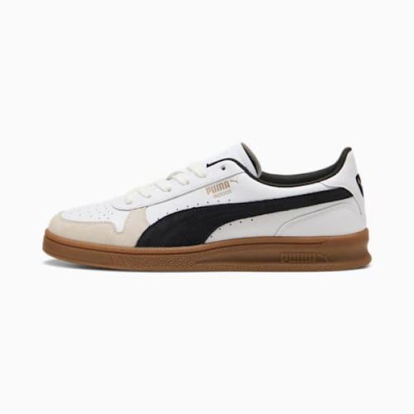 Indoor Sneakers Unisex in White/Black/Gum, Size 4.5, Textile by PUMA