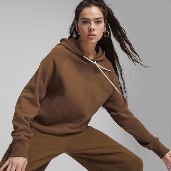 INFUSE Relaxed Women's Hoodie TR in Teak, Size Large, Cotton by PUMA