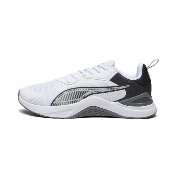 Infusion Unisex Training Shoes in White/Black/Cool Dark Gray, Size 10.5, Textile by PUMA Shoes