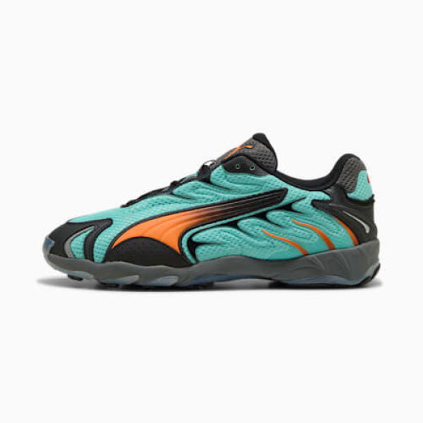 Inhale Sneakers Unisex in Aquatic/Orange Glo, Size 4.5, Synthetic by PUMA